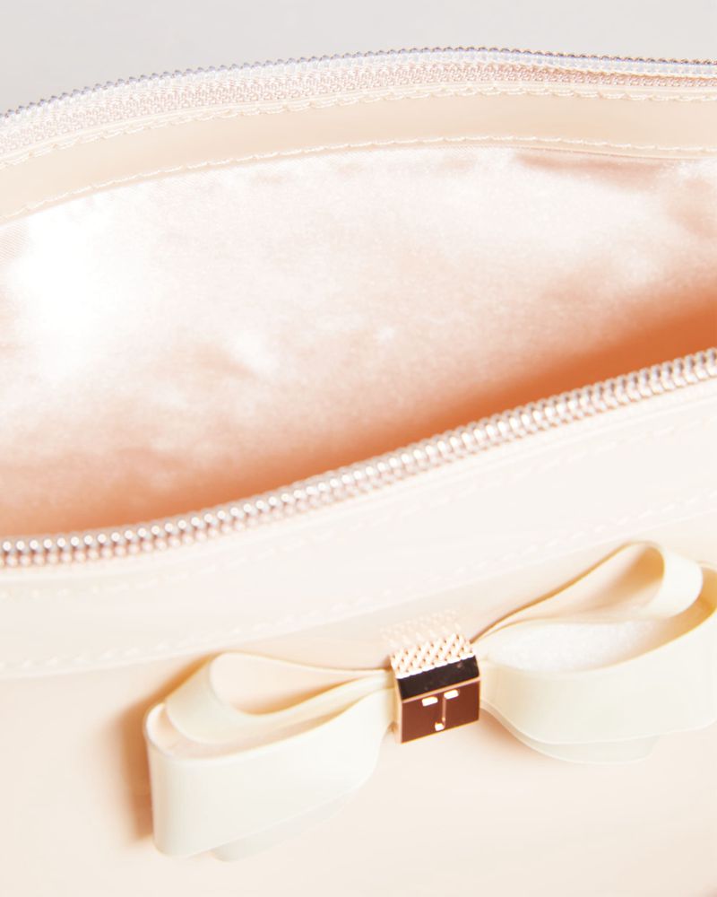 Ted Baker Abbie Curved Bow Wash Sminkväska Dam Rosa | FOR-538790