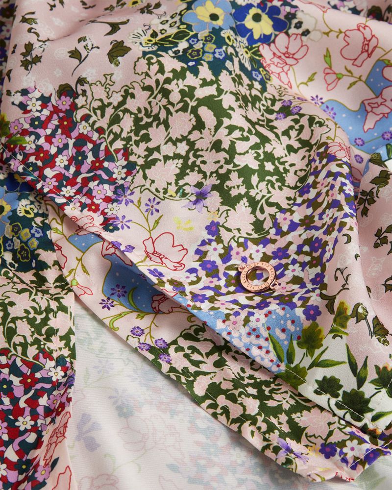 Ted Baker Ablez Floral Satin Robe Nattkläder Dam Rosa | ZXN-075362
