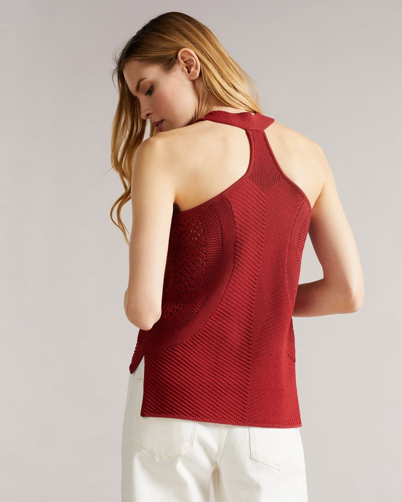 Ted Baker Abrin Crochet V-Neck Blast Dam Bruna | FZJ-024659