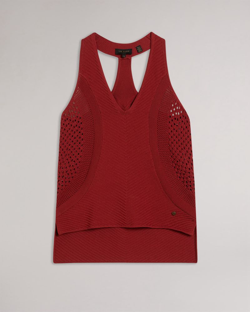 Ted Baker Abrin Crochet V-Neck Blast Dam Bruna | FZJ-024659