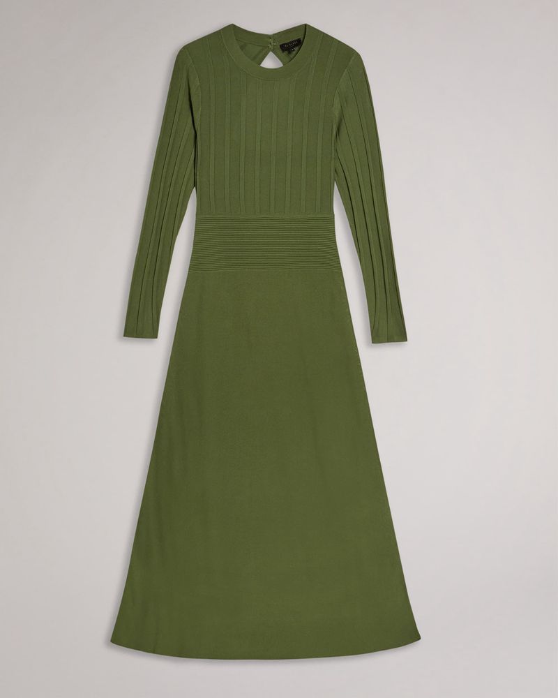 Ted Baker Aimyy Open Back Knit Klänning Dam Gröna | ZYU-728145