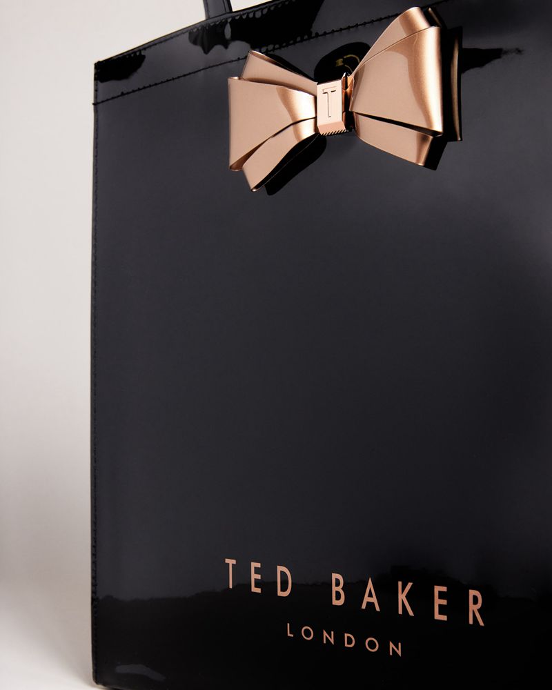 Ted Baker Alacon Plain Bow Large Icon Sminkväska Dam Svarta | OKW-610423