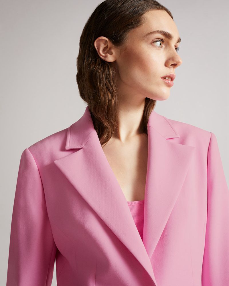 Ted Baker Aleksi Blazer With Notched Lapel Jacka Dam Rosa | VZO-340675