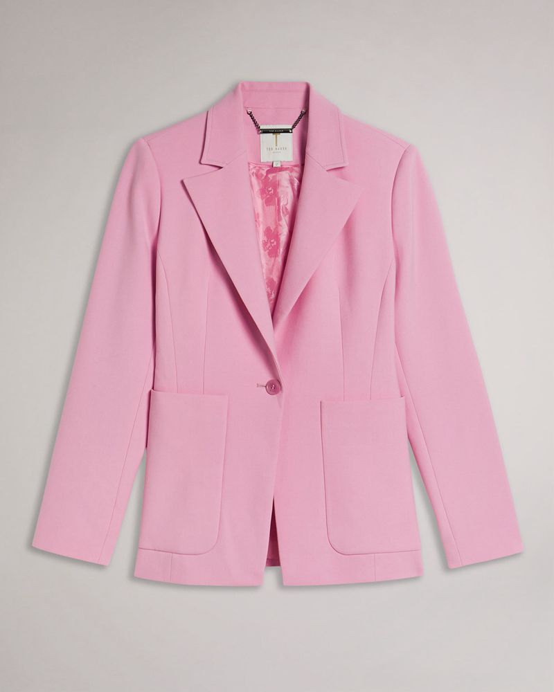 Ted Baker Aleksi Blazer With Notched Lapel Jacka Dam Rosa | VZO-340675