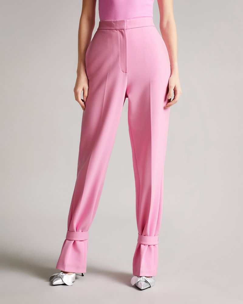 Ted Baker Aleksit Straight Leg With Ankle Tab Byxor Dam Rosa | LNH-938671