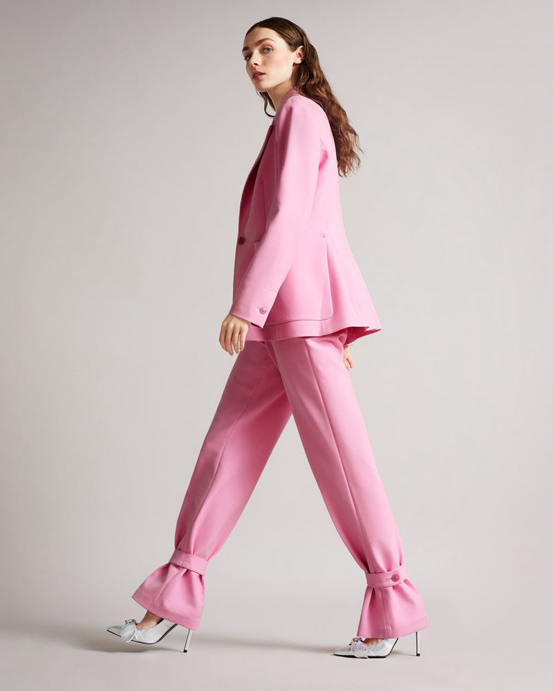 Ted Baker Aleksit Straight Leg With Ankle Tab Byxor Dam Rosa | LNH-938671