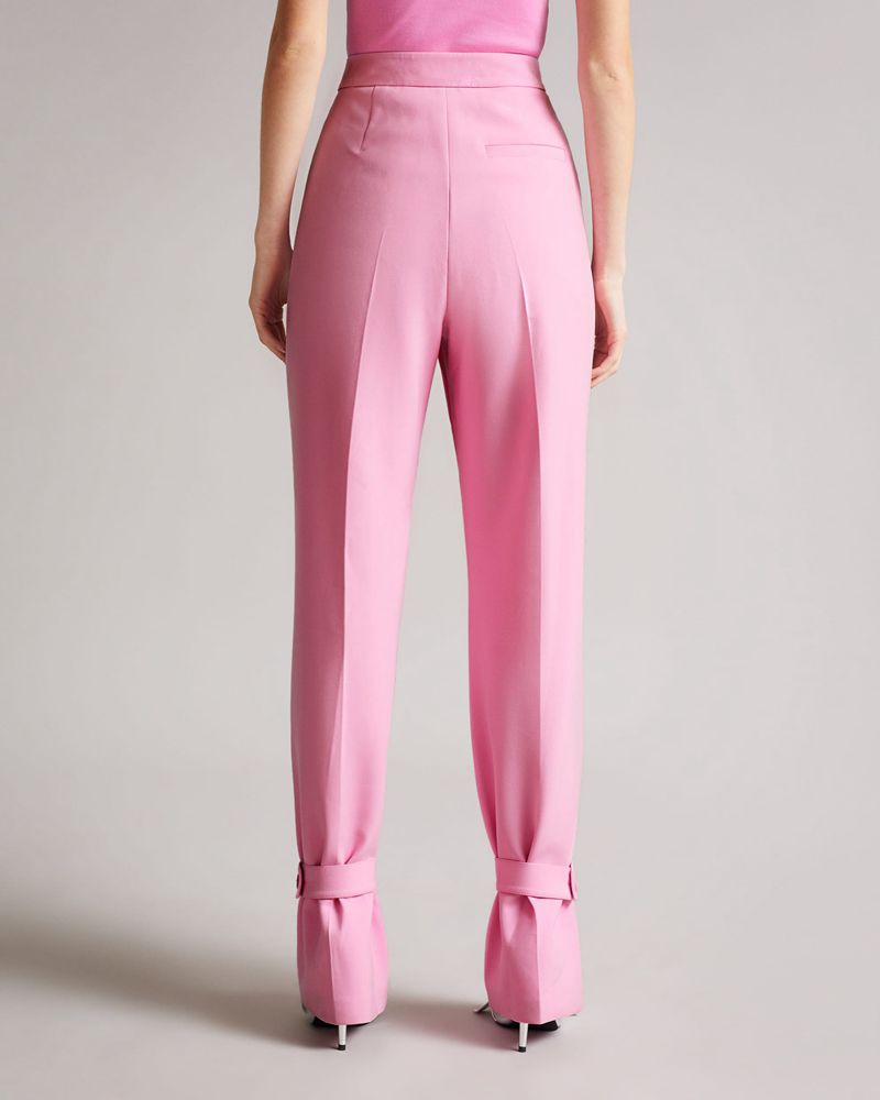 Ted Baker Aleksit Straight Leg With Ankle Tab Byxor Dam Rosa | LNH-938671