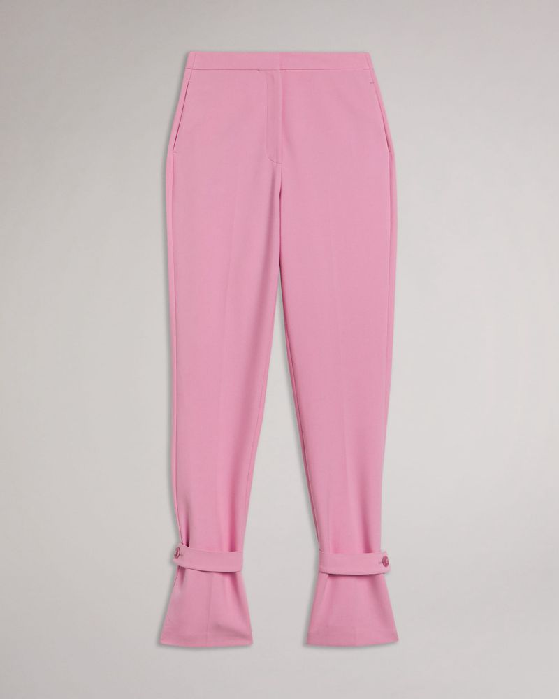 Ted Baker Aleksit Straight Leg With Ankle Tab Byxor Dam Rosa | LNH-938671