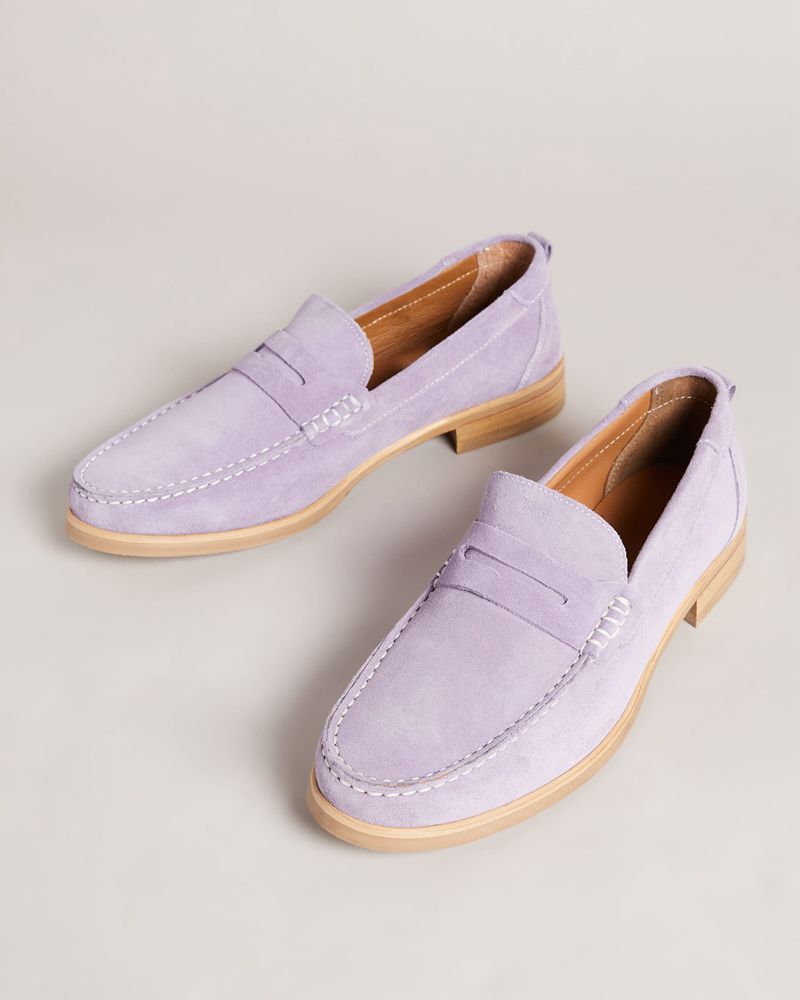 Ted Baker Alfey Mocka Loafers Herr Lila | OHM-796153