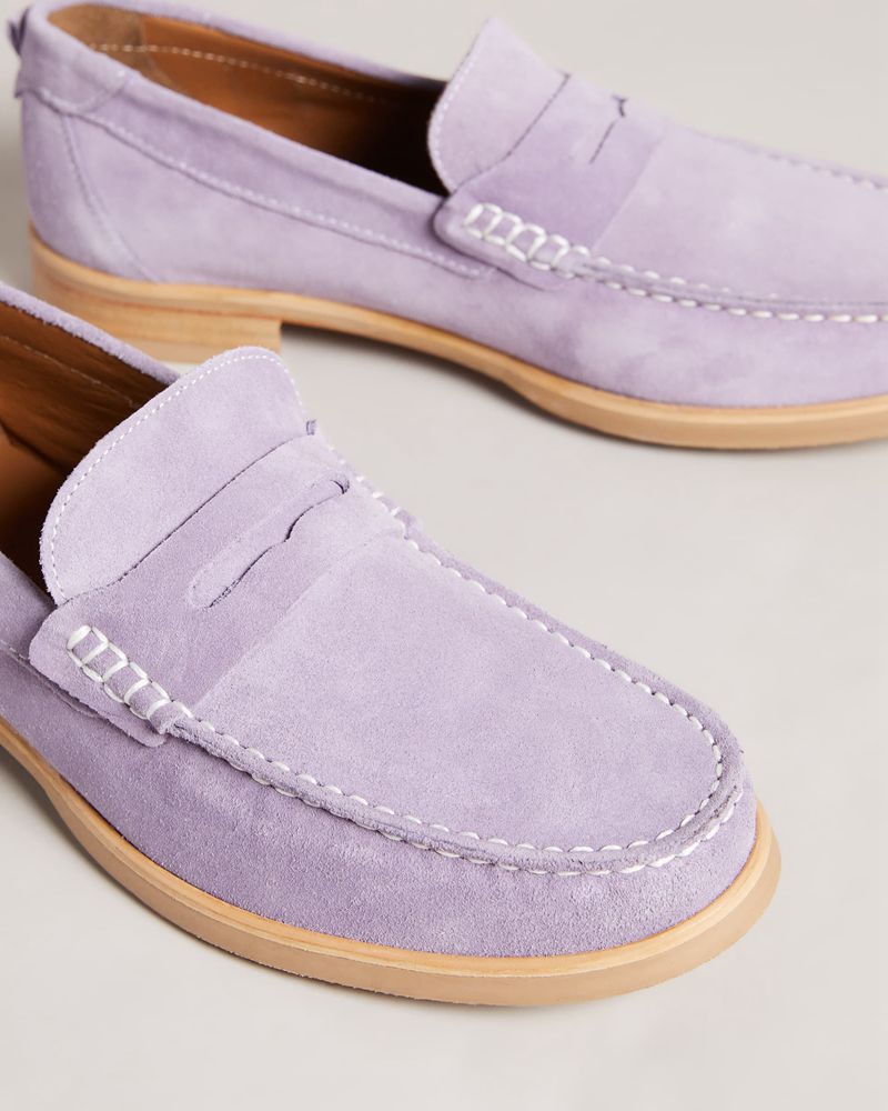 Ted Baker Alfey Mocka Loafers Herr Lila | OHM-796153