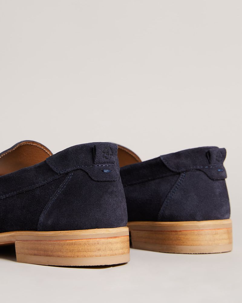 Ted Baker Alfey Mocka Loafers Herr Marinblå | OUL-340169