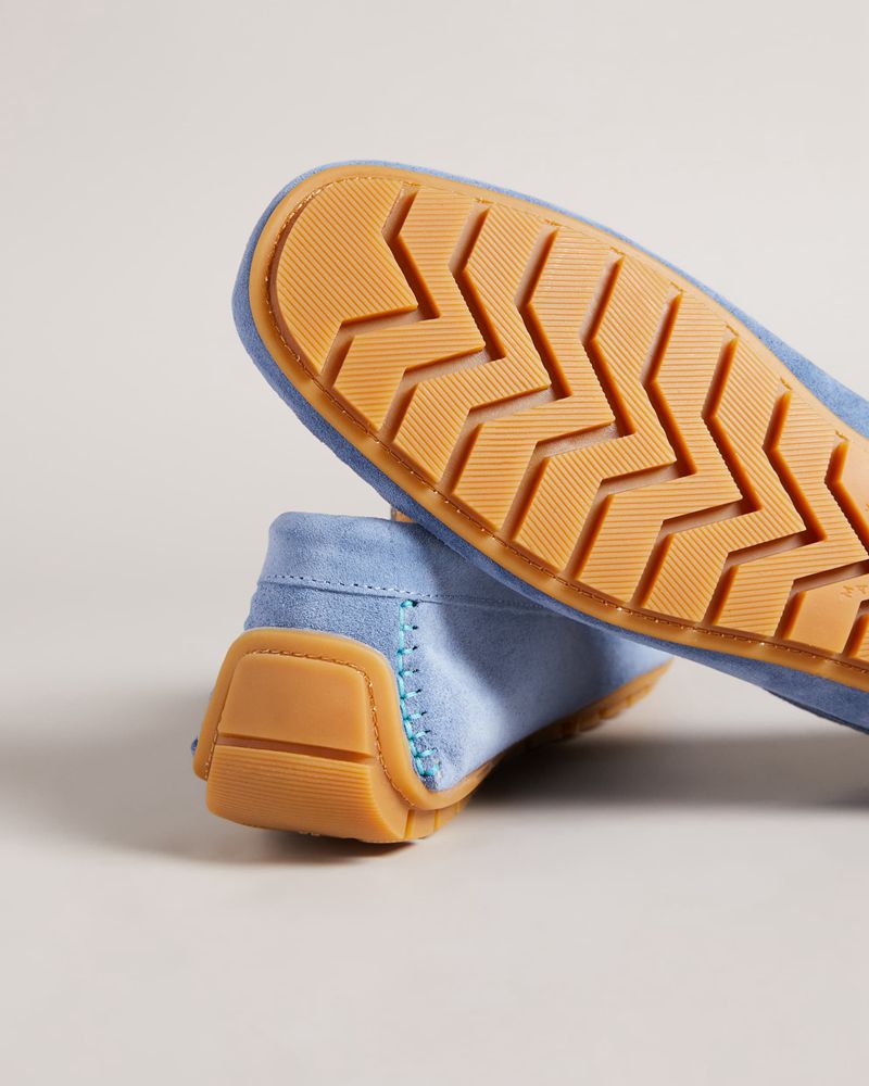Ted Baker Allbert Mocka Driving Loafers Herr Blå | BPU-053418