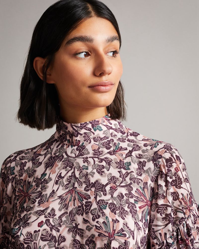 Ted Baker Alvvaa Gathered Layered Klänning Dam Rosa | WCS-941068