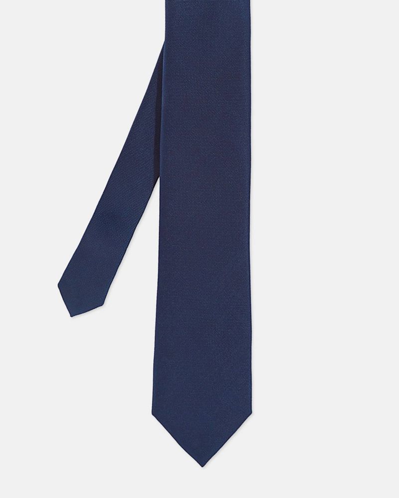 Ted Baker Amaze Plain Silk Slipsar Herr Marinblå | AXB-732590