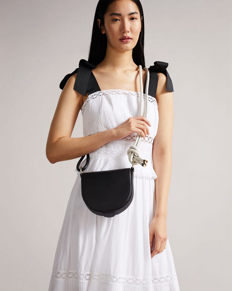 Ted Baker Amelina Rope Handle Mini Cross Body Crossbody Väska Dam Svarta | GKU-298745