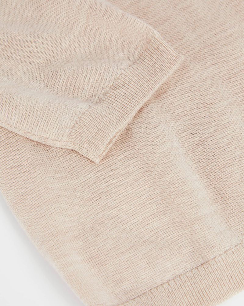Ted Baker Ameliya Merino Wool Polo Stickat Dam Bruna | KOJ-178523