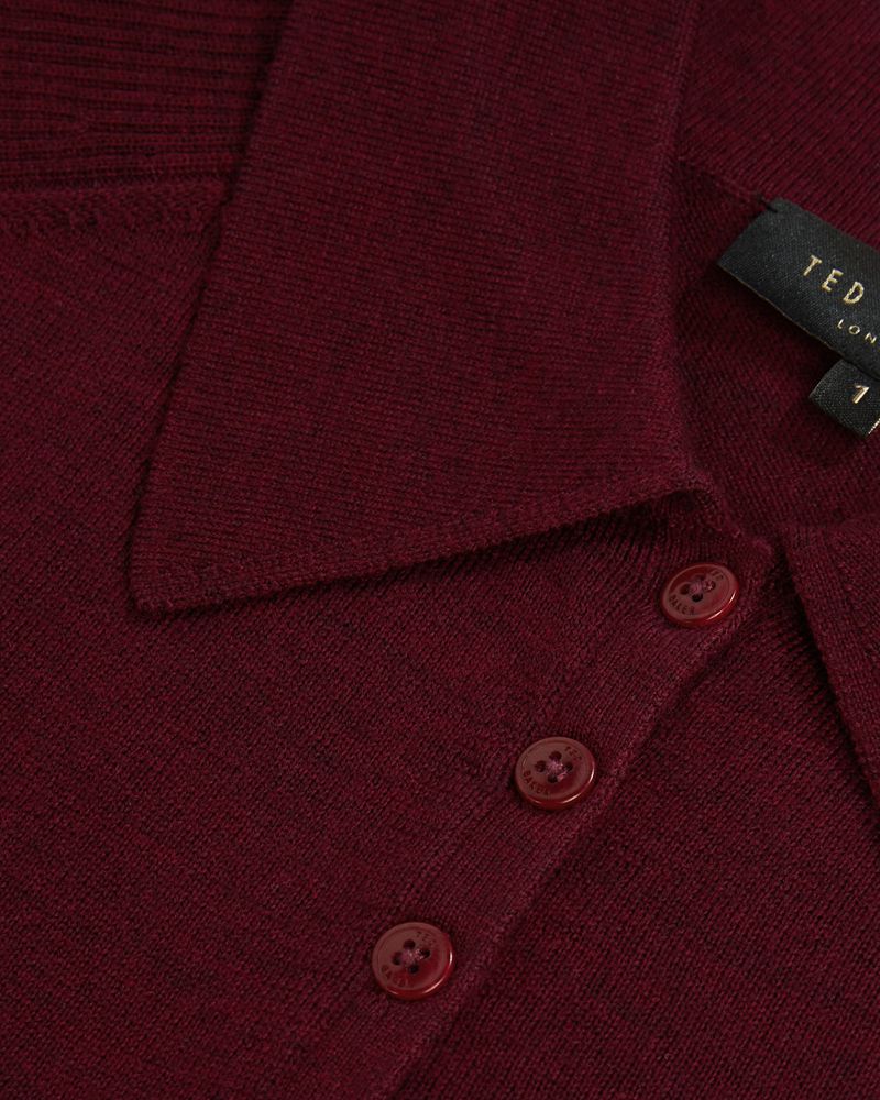 Ted Baker Ameliya Merino Wool Polo Stickat Dam Svarta | ZYB-104678