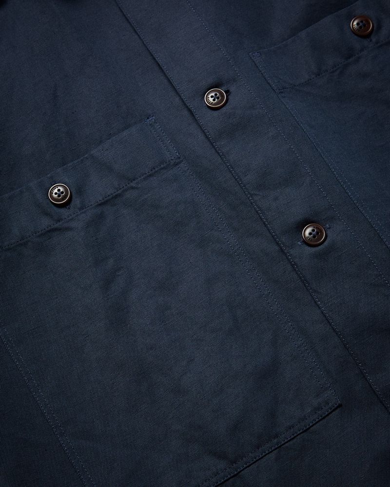 Ted Baker Amoret Long Sleeve Harrington Shacket Skjorta Herr Marinblå | PNG-864103