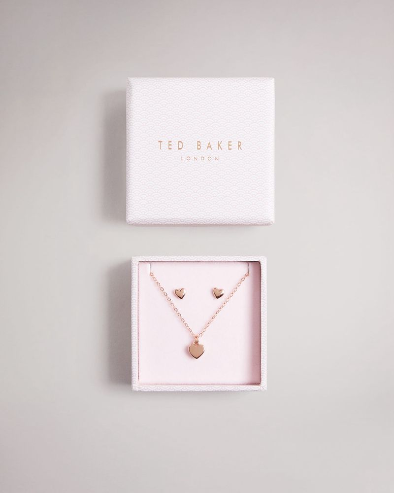 Ted Baker Amoria Tbj1476 Sweetheart Gift Set Smycken Dam Rosegold | TWD-360152