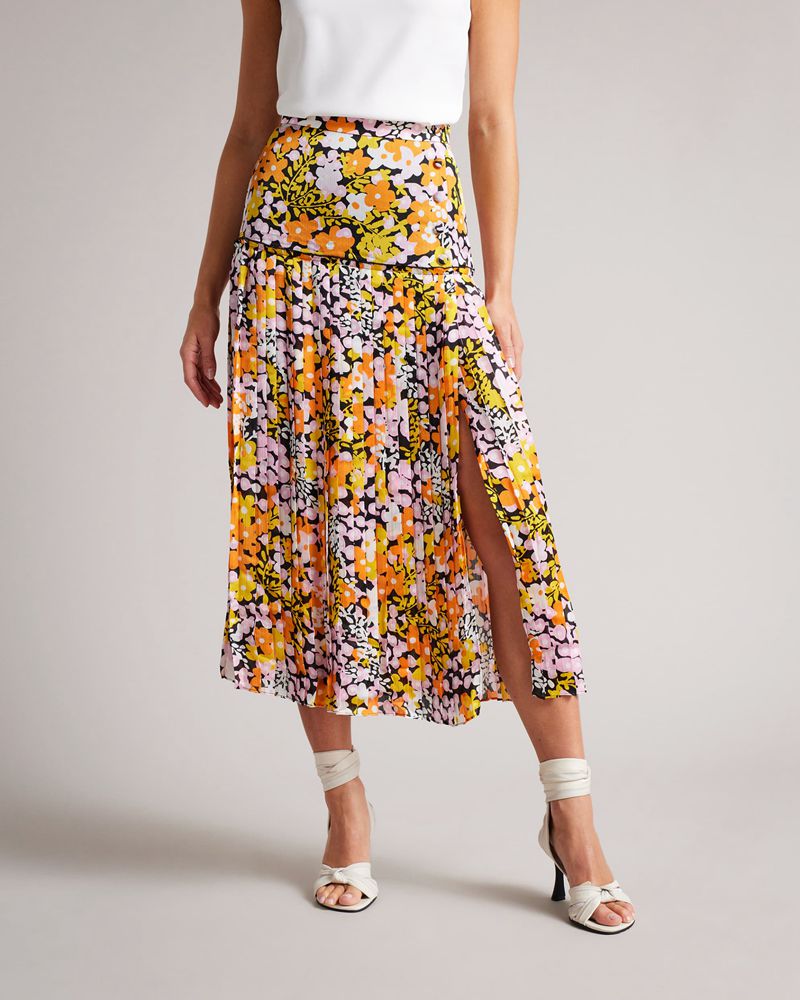 Ted Baker Anggela Dropped Midja Midi Kjolar Dam Svarta | OWB-236579