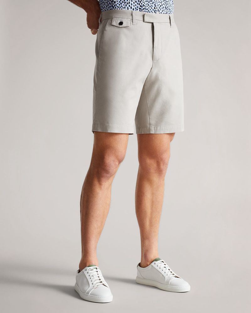 Ted Baker Ashfrd Chino s Shorts Herr Gray | PUI-745961