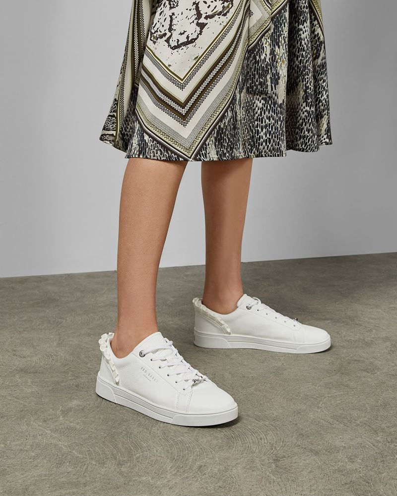 Ted Baker Astrina Ruffle Details Sneakers Dam Vita | YAI-567410
