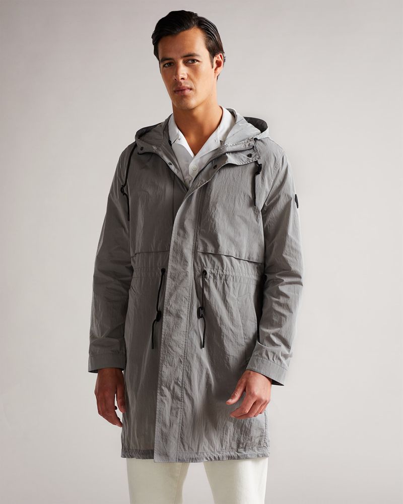 Ted Baker Atrim Lätta Parka Rockar Herr Gray | QCB-649238