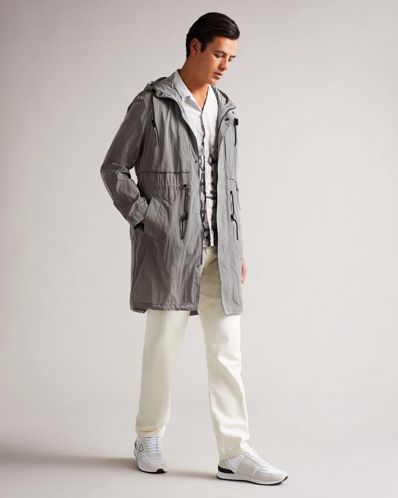 Ted Baker Atrim Lätta Parka Rockar Herr Gray | QCB-649238