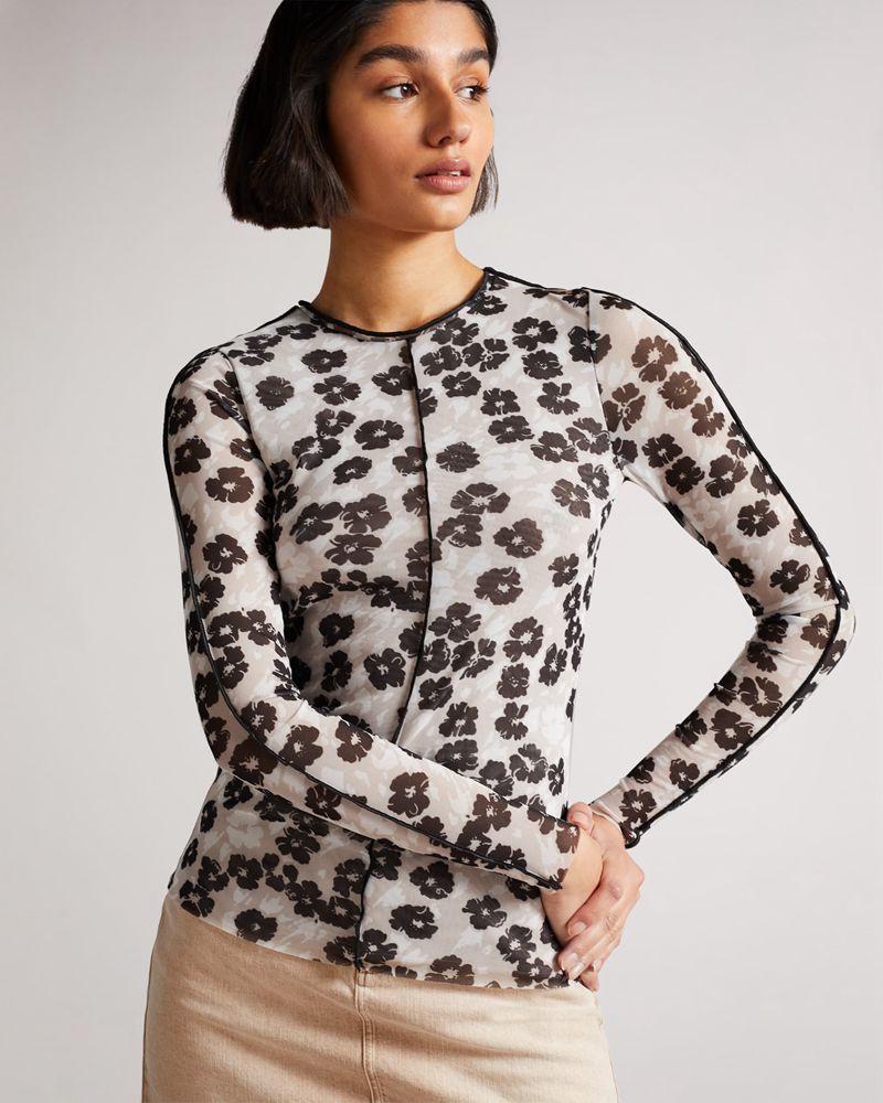 Ted Baker Aubriiy Skinny Jersey Blast Dam Gray | MUX-274598