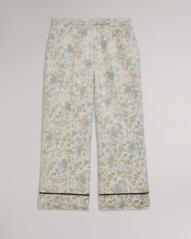 Ted Baker Aurina Floral Jacquard Byxor Dam Silver | KOZ-390641