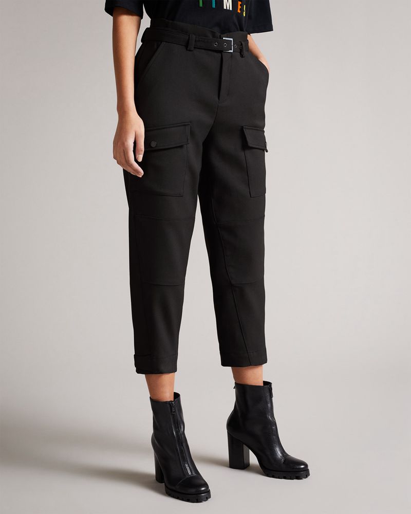 Ted Baker Ausra Utility Barrel Leg Byxor Dam Svarta | REL-294380