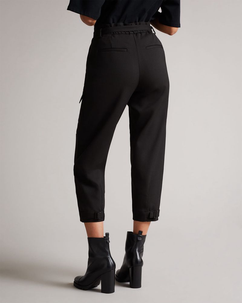 Ted Baker Ausra Utility Barrel Leg Byxor Dam Svarta | REL-294380