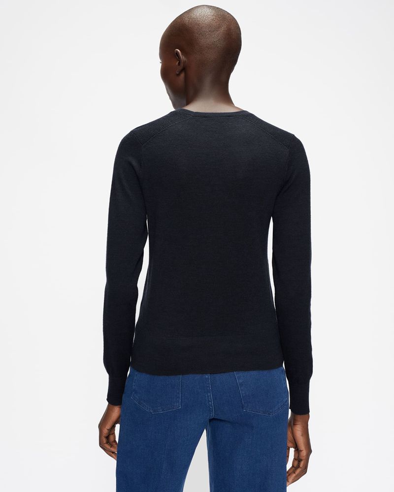 Ted Baker Averiii Merino Wool Crew Neck Stickat Dam Marinblå | XLJ-584261