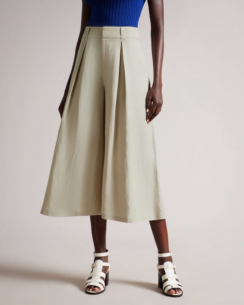 Ted Baker Avinia Extra Breda Palazzo Tailored Culotte Byxor Dam Vita | KLT-695730