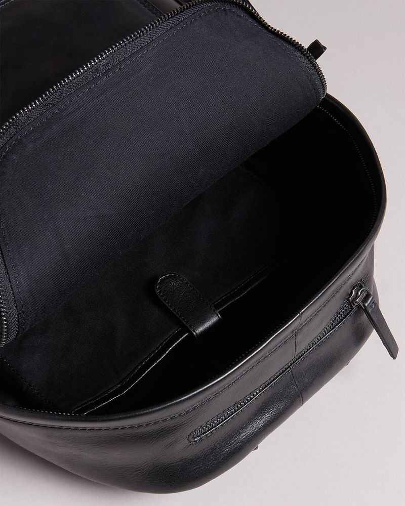Ted Baker Aydeen Läder Ryggsäck Herr Svarta | BHR-298143