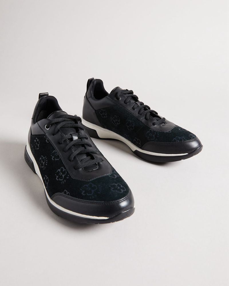 Ted Baker Aylaa Magnolia Flower Runnings Sneakers Dam Svarta | NID-064258