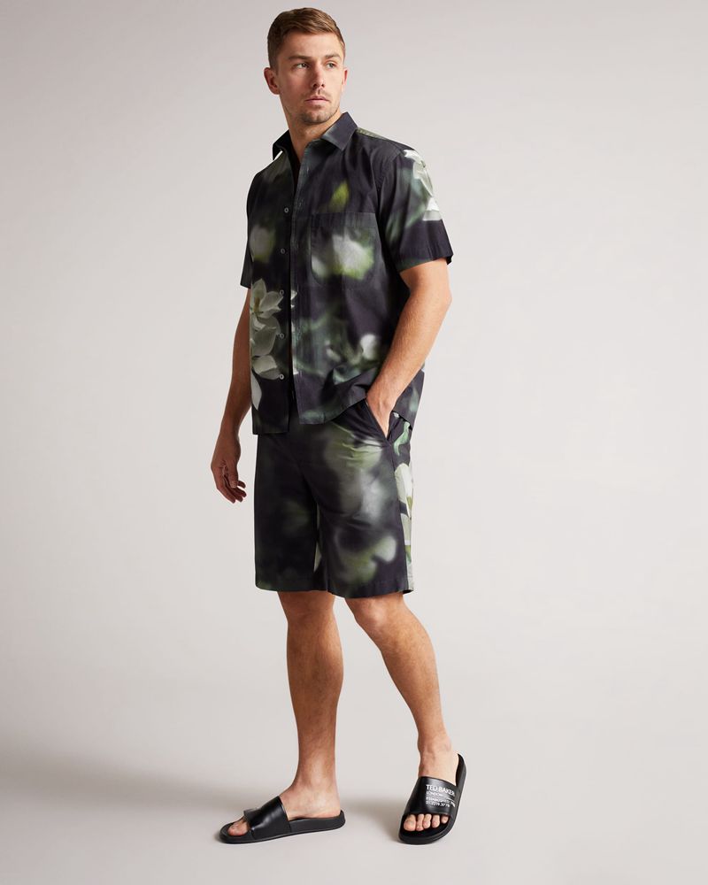 Ted Baker Aziell Ted Branded Pools Badtofflor Herr Svarta | BUS-364917
