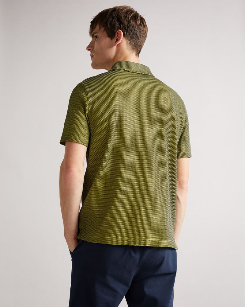Ted Baker Backley -Sleeved Zip Polo Blast Herr Marinblå | VYZ-417082