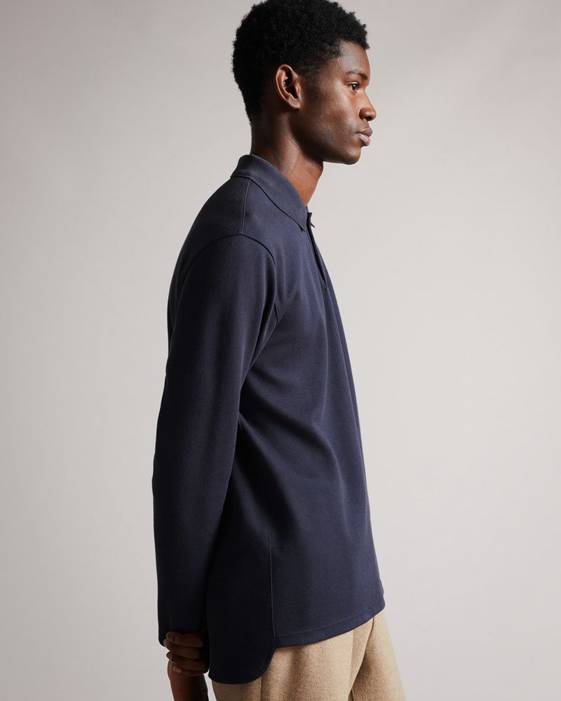 Ted Baker Baddow Twill Jersey Polo Blast Herr Blå | WQK-684720