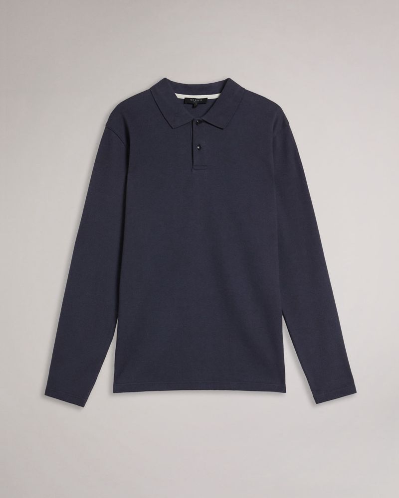 Ted Baker Baddow Twill Jersey Polo Blast Herr Blå | WQK-684720