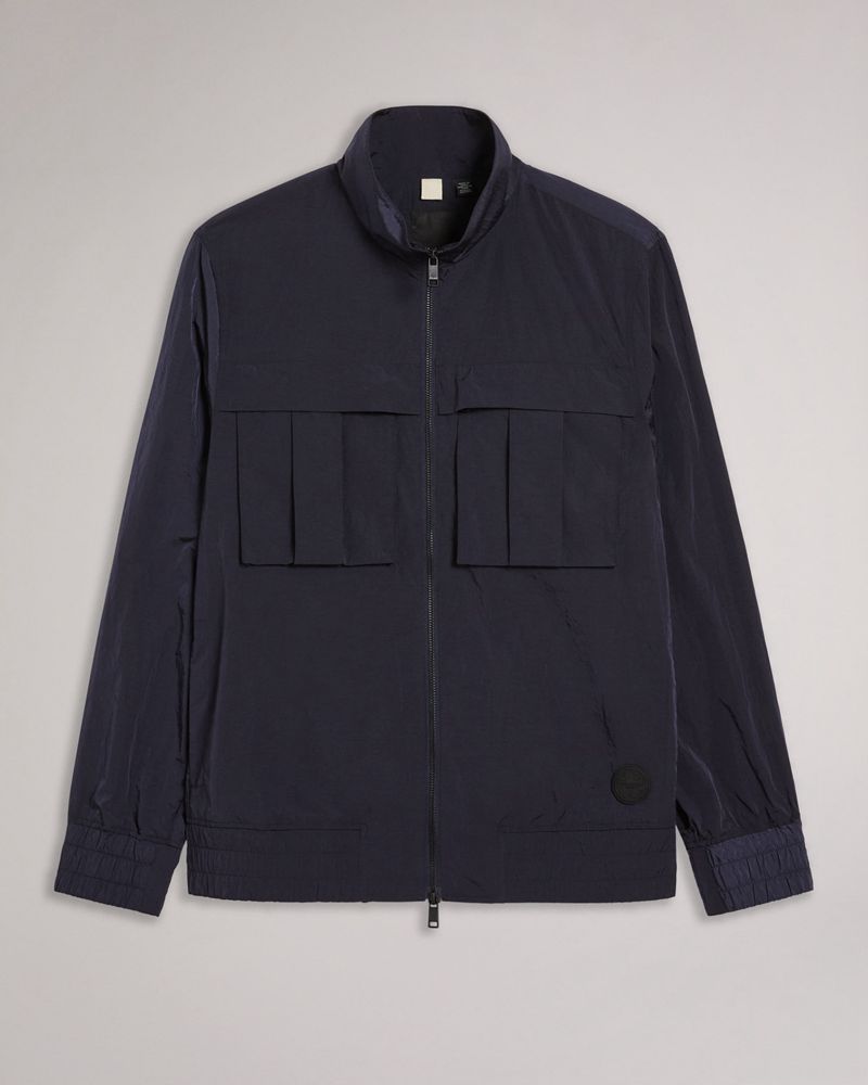 Ted Baker Balta Lätta Funnel Neck Bomber Jacka Herr Marinblå | AQD-241769