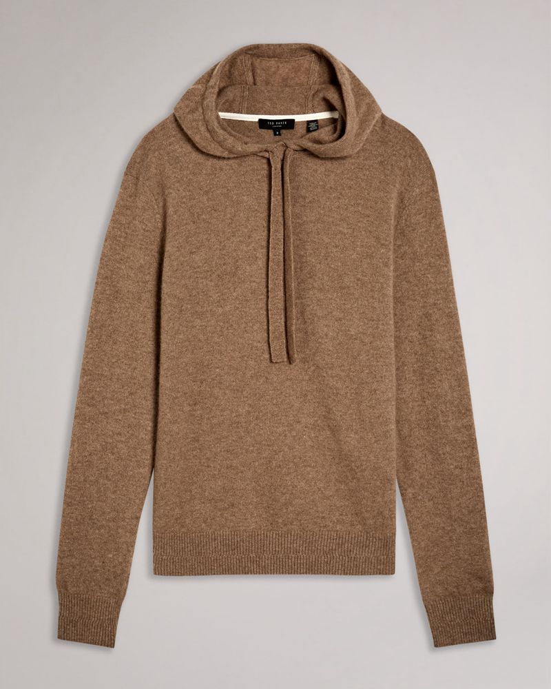 Ted Baker Bannks Ls Cashmere Hoodie Tröjor Herr Bruna | WGH-432706