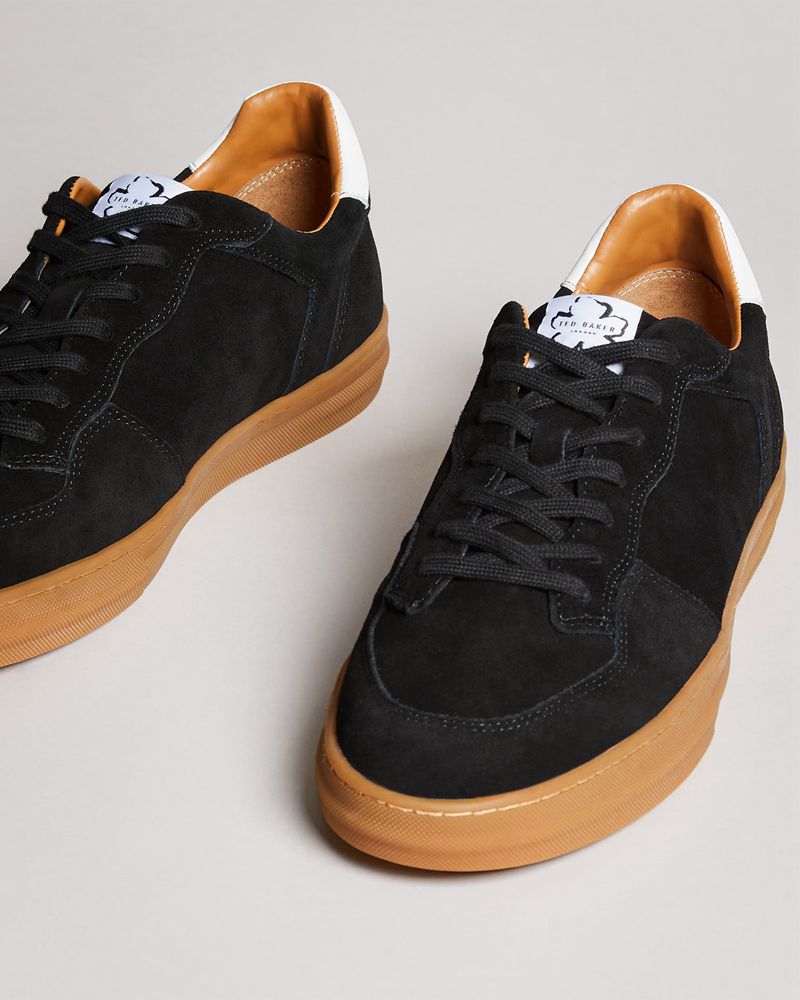 Ted Baker Barkerr Cupsole Suedes Sneakers Herr Svarta | MQG-981357