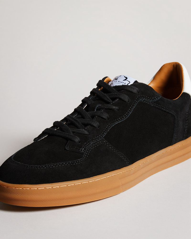Ted Baker Barkerr Cupsole Suedes Sneakers Herr Svarta | MQG-981357