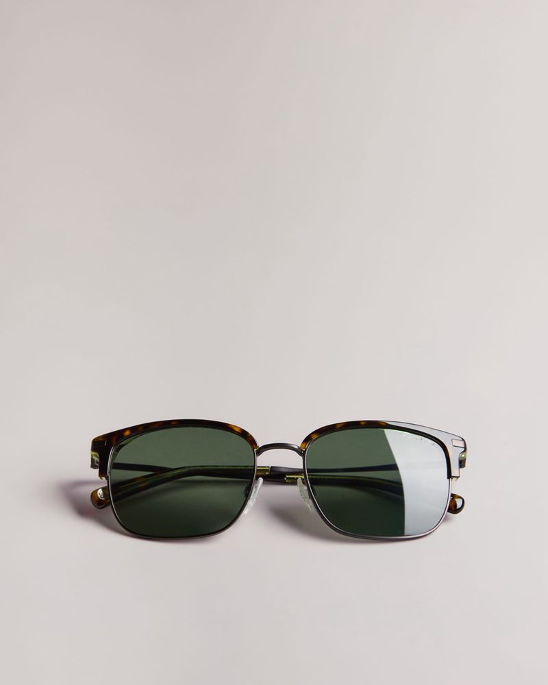 Ted Baker Barnac Tms100 Klassiska Club Trend Solglasögon Herr Gröna | IMV-016324