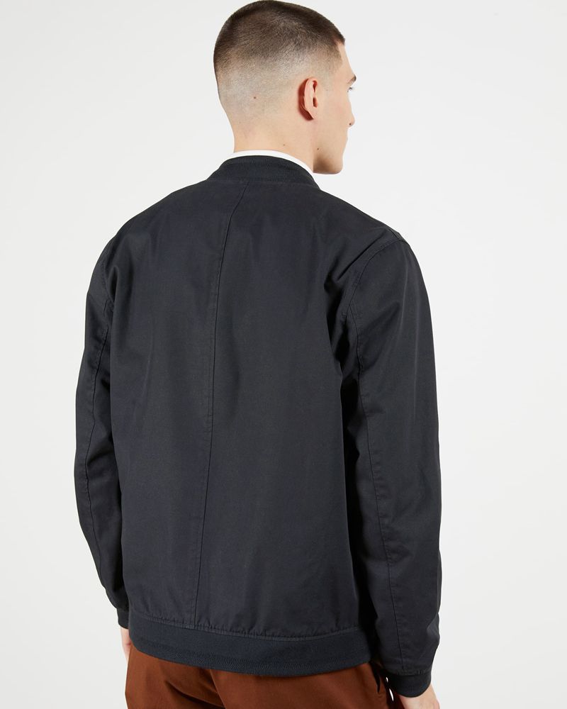 Ted Baker Bars Bomull Blend Bomber Jacka Herr Marinblå | KBI-035792