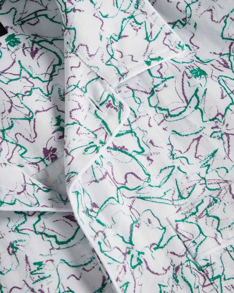 Ted Baker Bartlet Sleeve Revere Printed Skjorta Herr Vita | NUY-451937