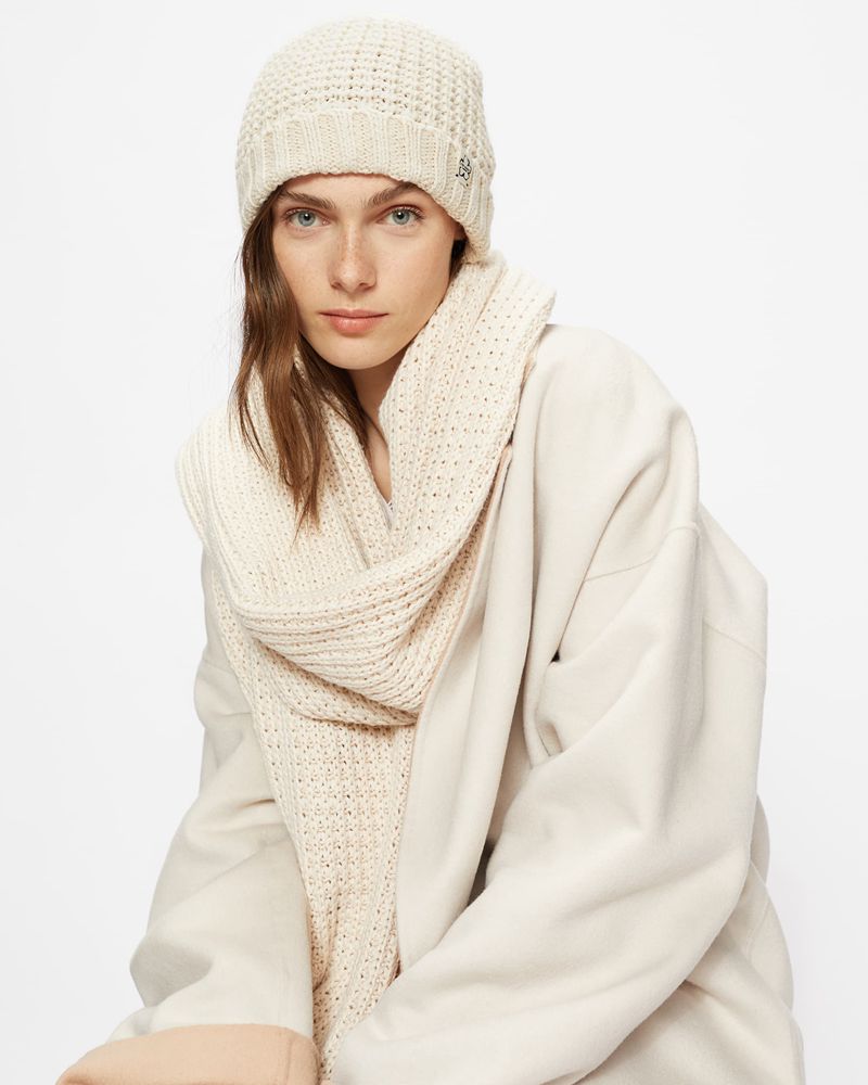 Ted Baker Beka Waffle Texture Beanie Hatt Dam Vita | GKB-735416