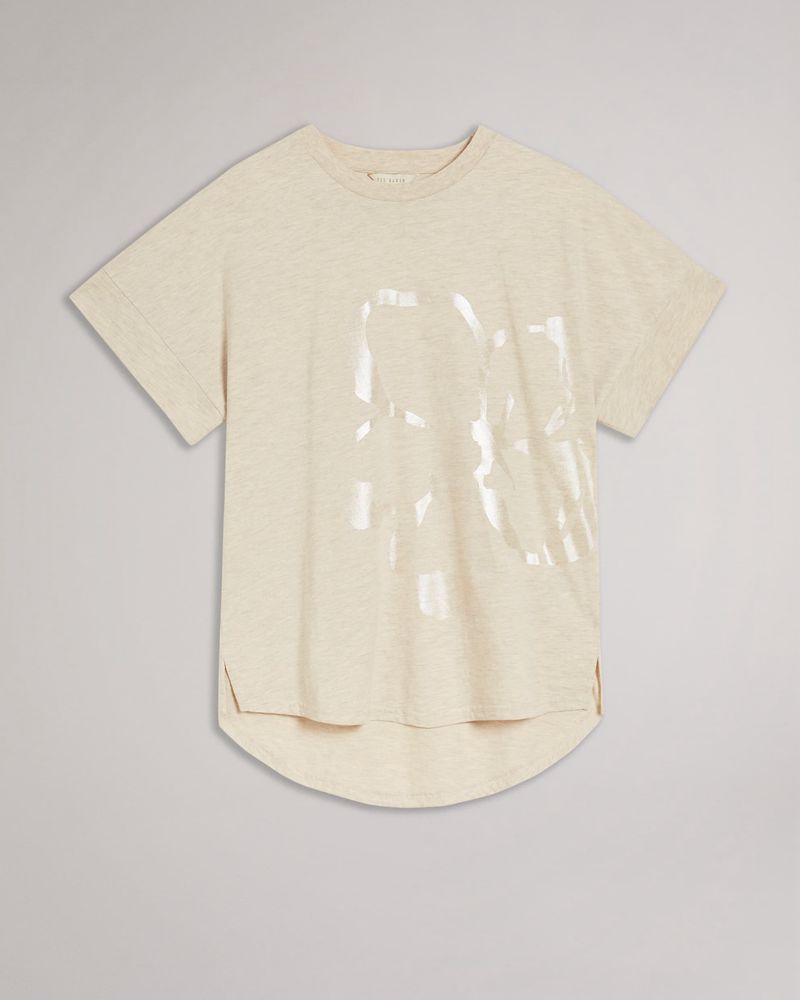 Ted Baker Bellaz Foil Print Flower Tee Blast Dam Vita | XIQ-269408
