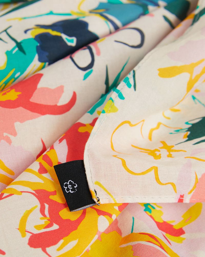Ted Baker Beny Flirty Texture Floral Beach Sarong Badkläder Dam Vita | KPN-209783